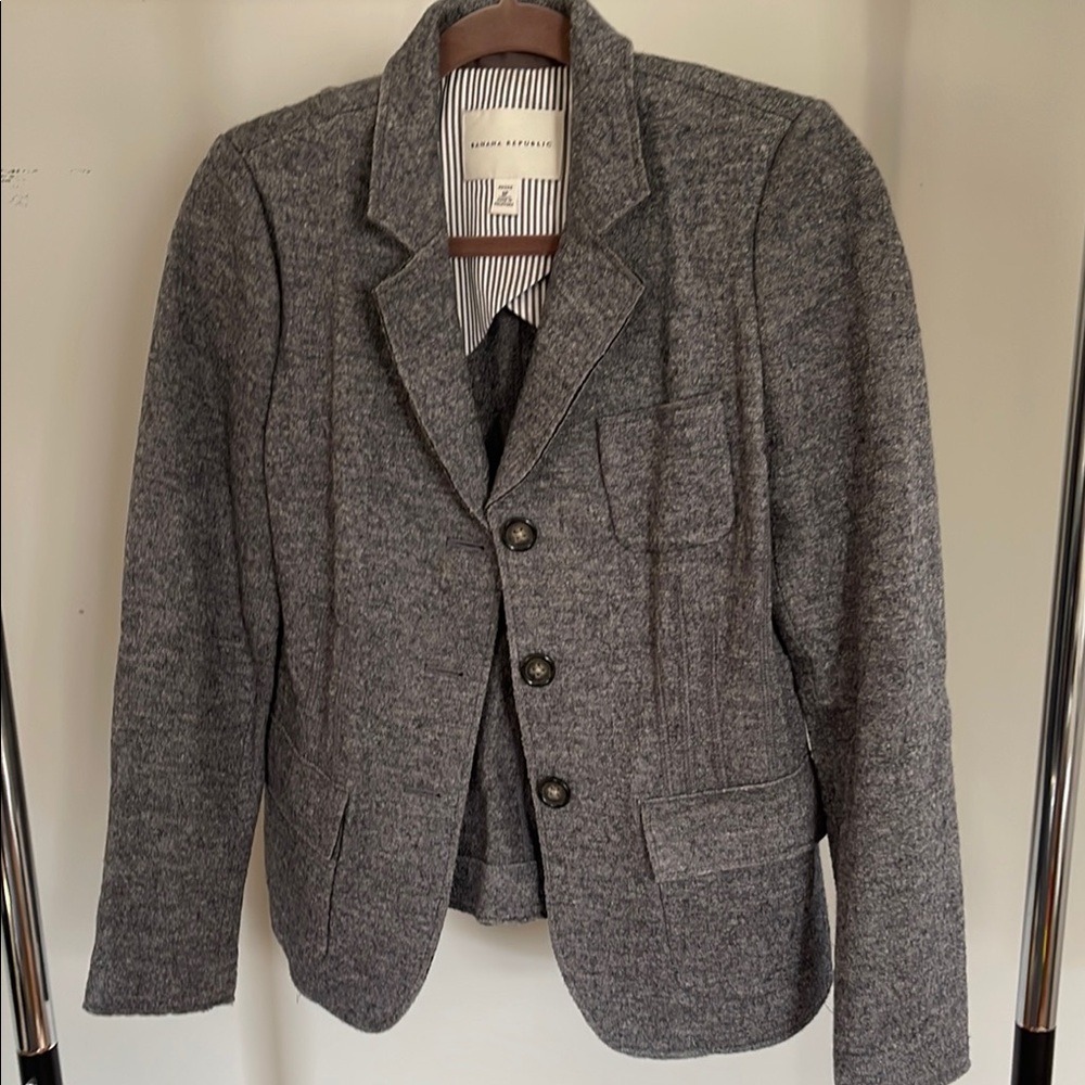 Gray Banana Republic Wool Blazer Size 8P